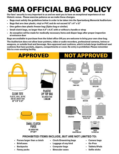 venetian concert bag policy.